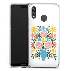 Silikon Glitter Case transparent-silber