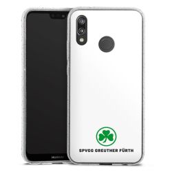 Silikon Glitter Case transparent-silber