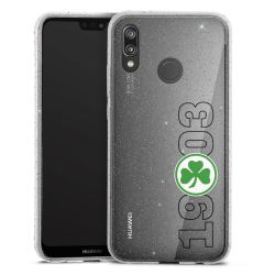 Silikon Glitter Case transparent-silber