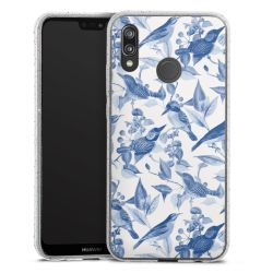 Silikon Glitter Case transparent-silber