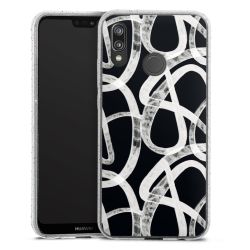 Silikon Glitter Case transparent-silber