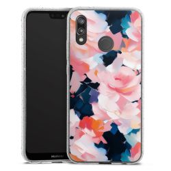 Silikon Glitter Case transparent-silber