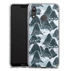 Silikon Glitter Case transparent-silber