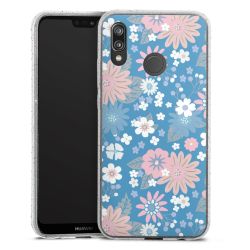 Silikon Glitter Case transparent-silber