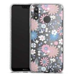 Silikon Glitter Case transparent-silber