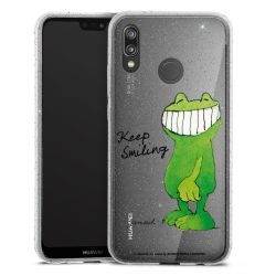 Silikon Glitter Case transparent-silber