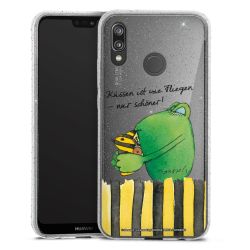 Silikon Glitter Case transparent-silber