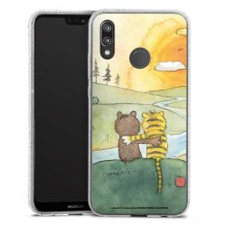 Silikon Glitter Case transparent-silber