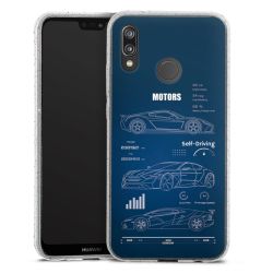 Silikon Glitter Case transparent-silber