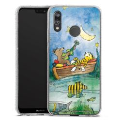 Silikon Glitter Case transparent-silber