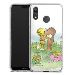 Silikon Glitter Case transparent-silber