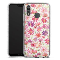 Silikon Glitter Case transparent-silber