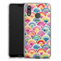 Silikon Glitter Case transparent-silber