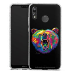 Silikon Glitter Case transparent-silber