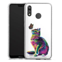 Silikon Glitter Case transparent-silber