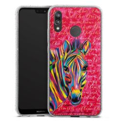 Silikon Glitter Case transparent-silber