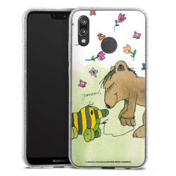 Silikon Glitter Case transparent-silber