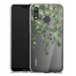 Silikon Glitter Case transparent-silber