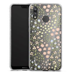 Silikon Glitter Case transparent-silber
