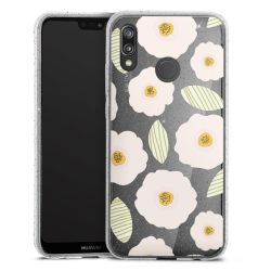 Silikon Glitter Case transparent-silber