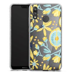 Silikon Glitter Case transparent-silber