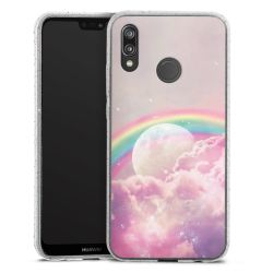 Silikon Glitter Case transparent-silber