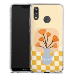 Silikon Glitter Case transparent-silber