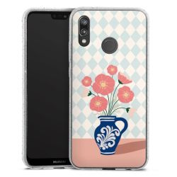 Silikon Glitter Case transparent-silber