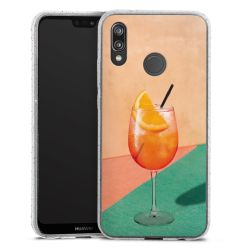 Silikon Glitter Case transparent-silber