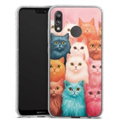 Silikon Glitter Case transparent-silber