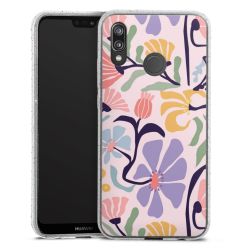 Silikon Glitter Case transparent-silber