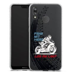 Silikon Glitter Case transparent-silber