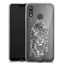 Silikon Glitter Case transparent-silber