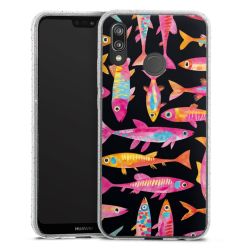 Silikon Glitter Case transparent-silber