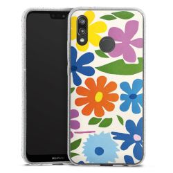 Silikon Glitter Case transparent-silber