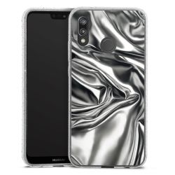 Silikon Glitter Case transparent-silber