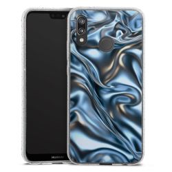 Silikon Glitter Case transparent-silber