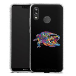 Silikon Glitter Case transparent-silber