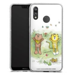 Silikon Glitter Case transparent-silber