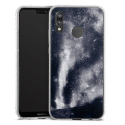 Silikon Glitter Case transparent-silber