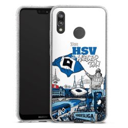 Silikon Glitter Case transparent-silber