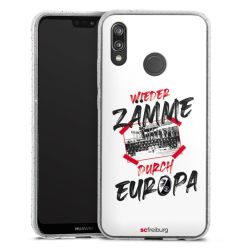 Silikon Glitter Case transparent-silber