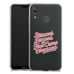 Silikon Glitter Case transparent-silber