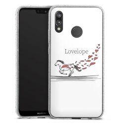 Silikon Glitter Case transparent-silber