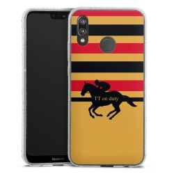 Silikon Glitter Case transparent-silber