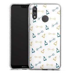 Silikon Glitter Case transparent-silber