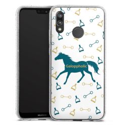 Silikon Glitter Case transparent-silber