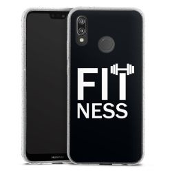 Silikon Glitter Case transparent-silber