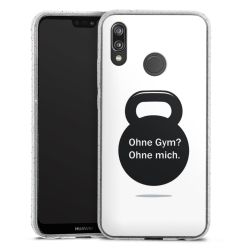 Silikon Glitter Case transparent-silber