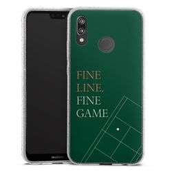 Silikon Glitter Case transparent-silber